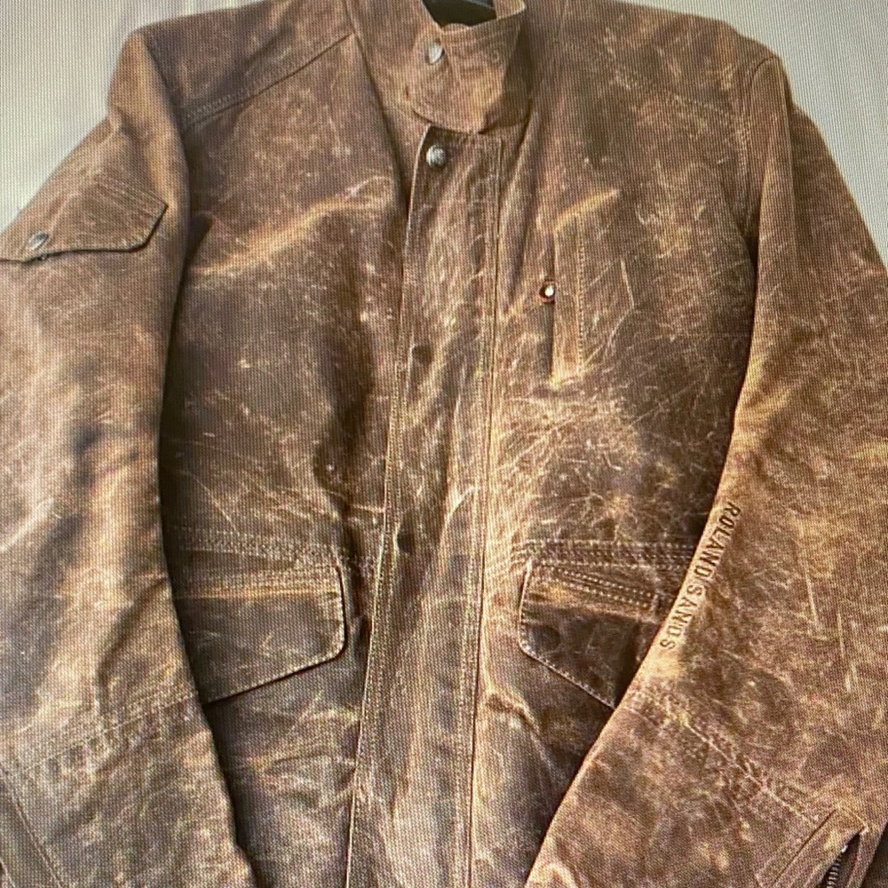 Bobbi Brown Brown Waxed Field Jacket with Stand Collar